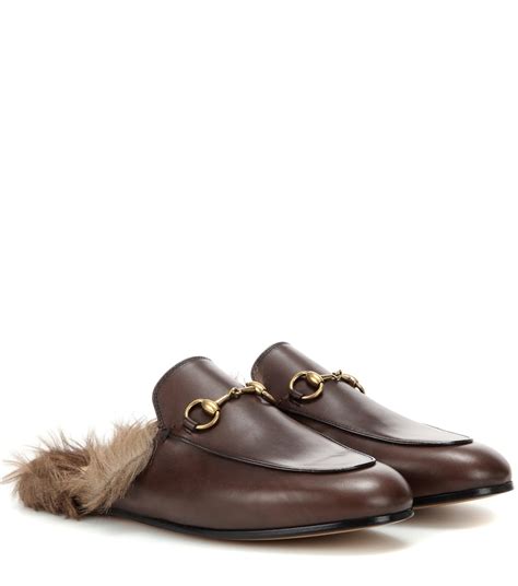 gucci princetown mule taupe|princetown genuine shearling loafer mule.